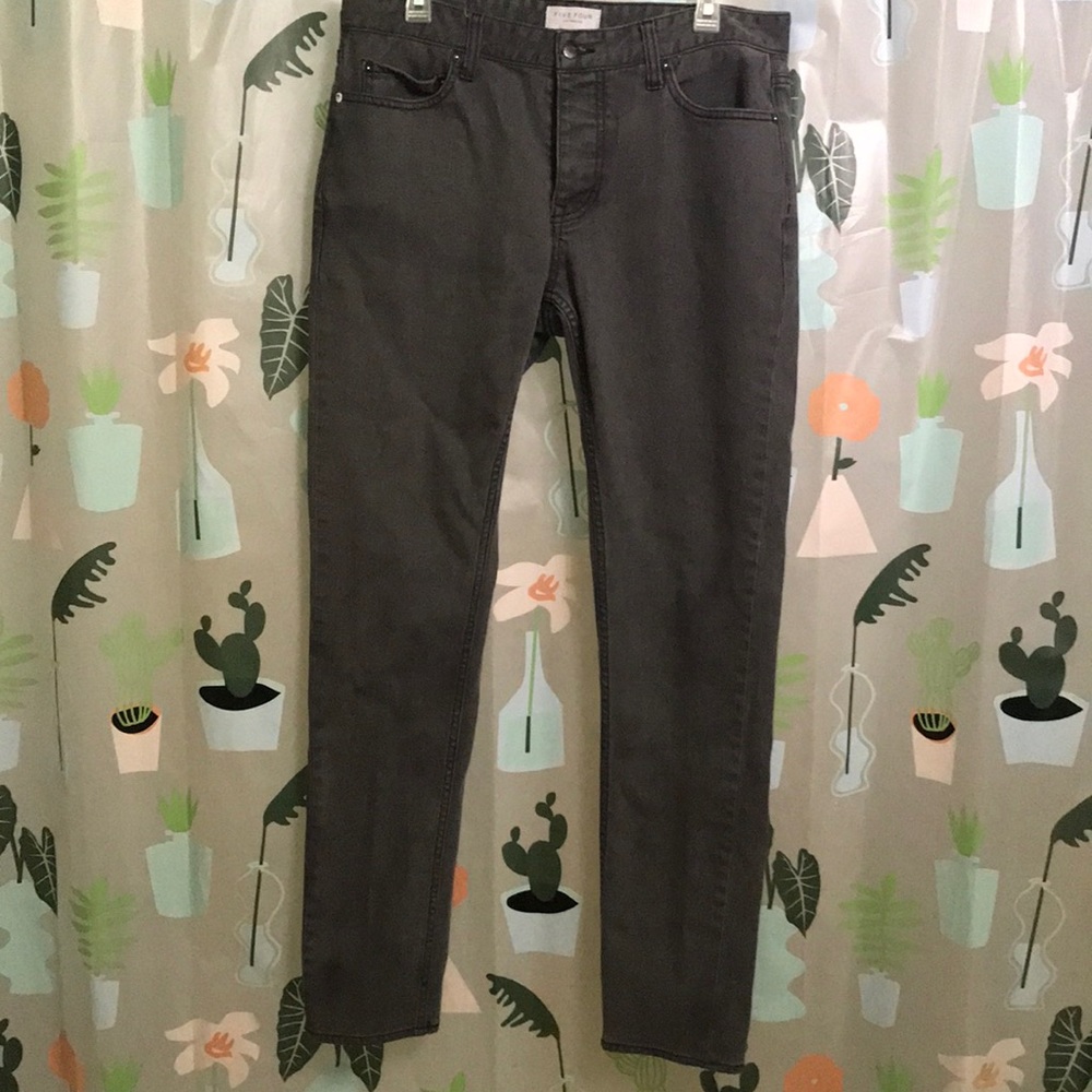Men’s Five Four Los Angeles Gray slim with Button Fly Heavy Wash Jeans